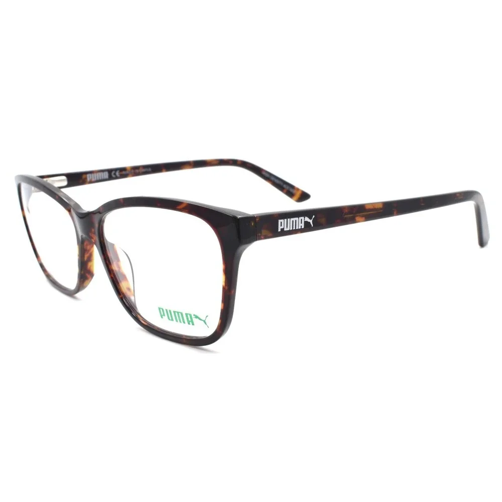PUMA PU0183O 007 Women's Eyeglasses Frames 56-16-145 Brown Havana